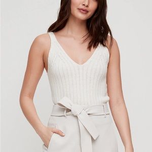 NWOT Aritzia Wilfred Suzette Knit Top - Oak, Sz M